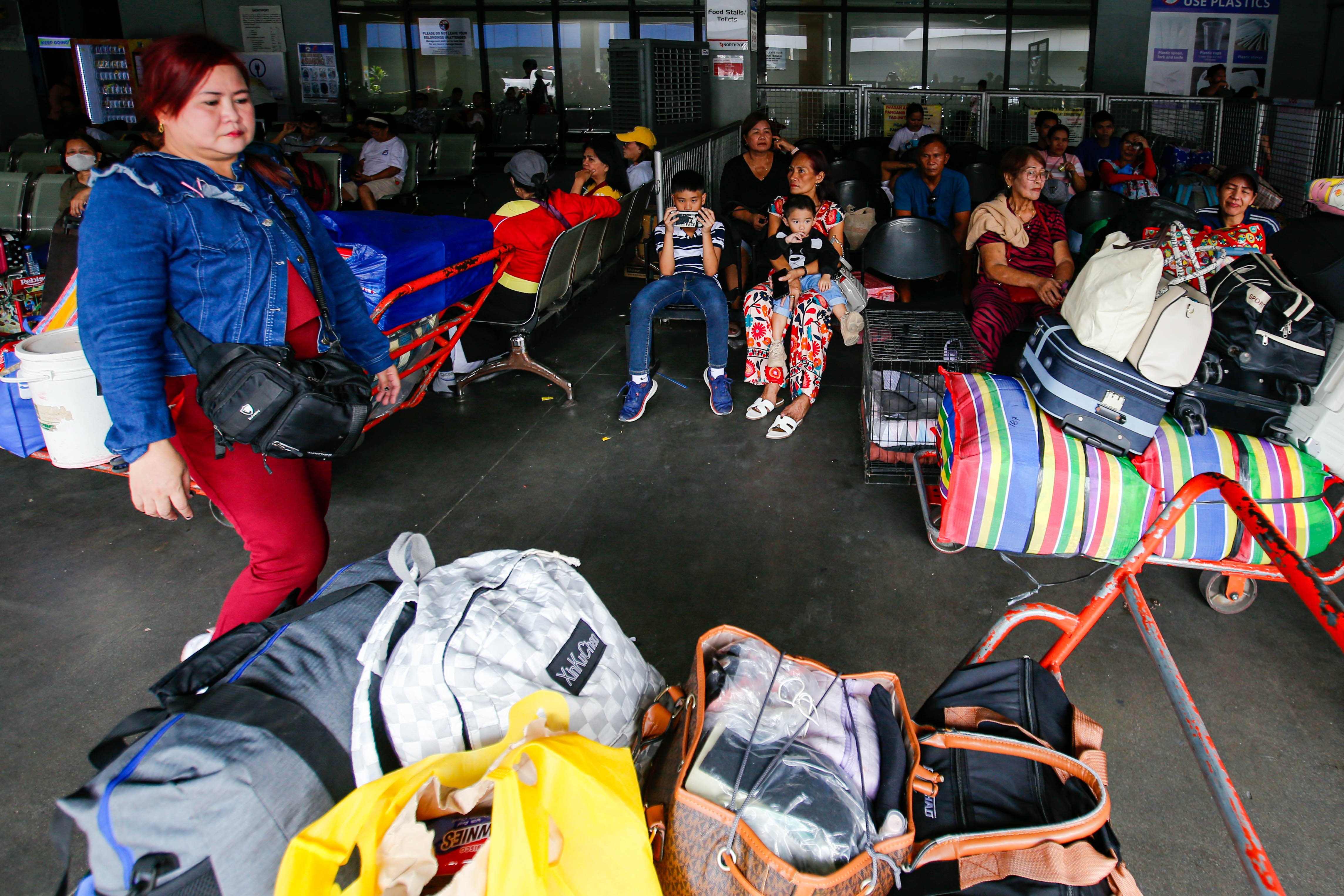 Travellers at the Northport Passenger Terminal