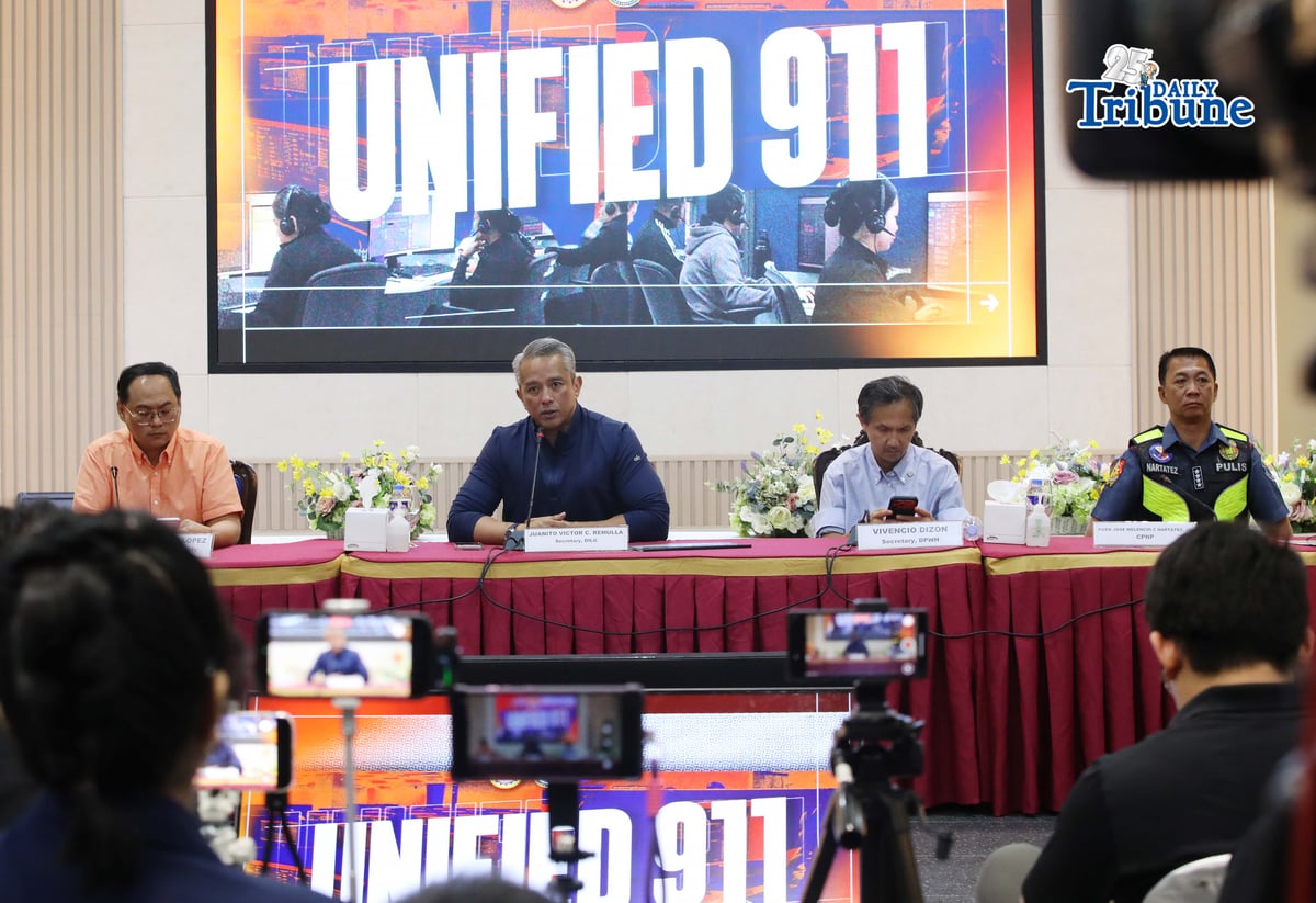 (March 31 2026) DILG Secretary Juanito Victor C. Remulla leads the Inter-agency Press Briefing regarding the PNP personnel deployment during Holy Week exodus and update of the Maharlika High together with DOTr Secretary Giovanni Z. Lopez, DPWH Secretary Vivencio B. Dizon, and Chief PNP PGen. Jose Melencio C. Nartatez Jr. at the Camp Crame in Quezon City on Tuesday, March 31, 2026. Photo/Analy Labor