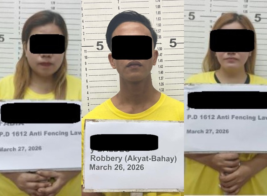 Quezon Police arrests three suspects in burglary incident