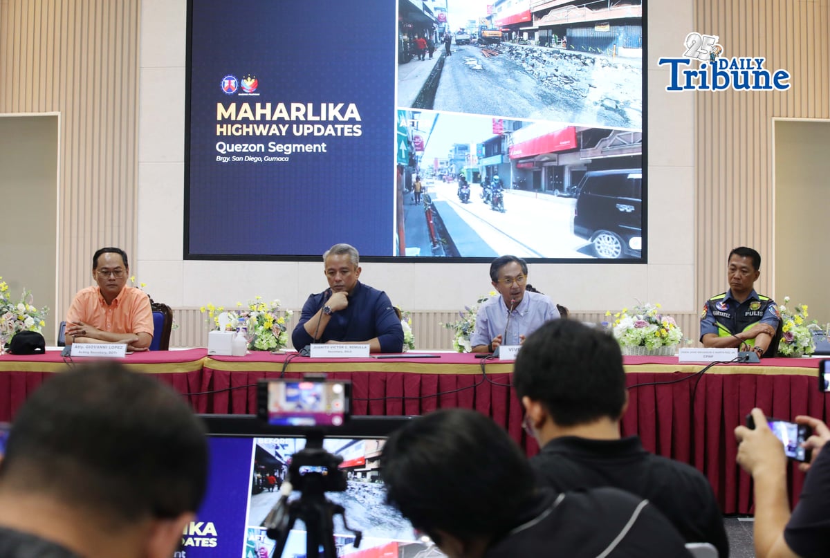 (March 31 2026) DILG Secretary Juanito Victor C. Remulla leads the Inter-agency Press Briefing regarding the PNP personnel deployment during Holy Week exodus and update of the Maharlika High together with DOTr Secretary Giovanni Z. Lopez, DPWH Secretary Vivencio B. Dizon, and Chief PNP PGen. Jose Melencio C. Nartatez Jr. at the Camp Crame in Quezon City on Tuesday, March 31, 2026. Photo/Analy Labor