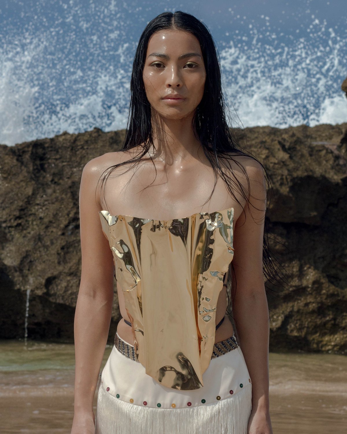 Vogue Open Casting finalist Charissa Bigornia poses for photographer Harold Julian.