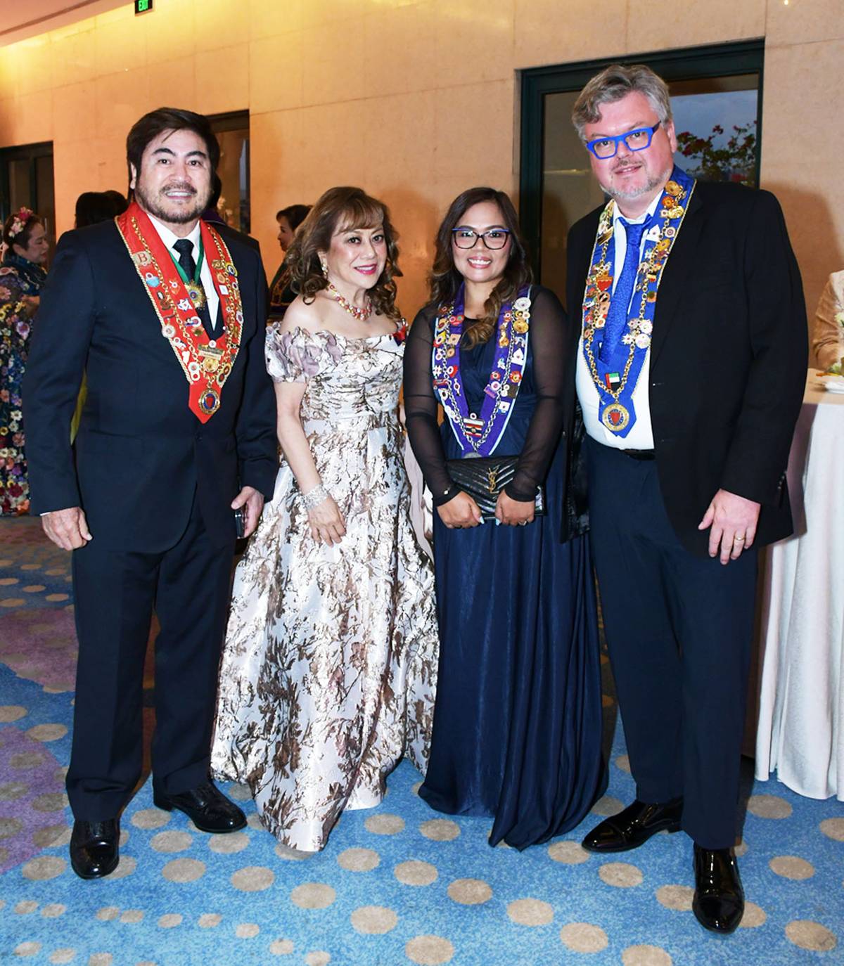 BAILLI de Manille’s Federico Borromeo and his wife Josephine with Edna and Frederick Haentjens.