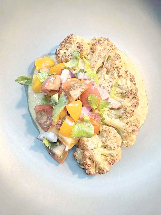 CAULIFLOWER Steak with hummus