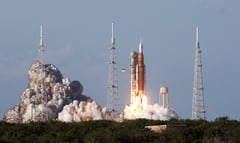 Four astronauts strap in for first U.S. lunar mission since Apollo