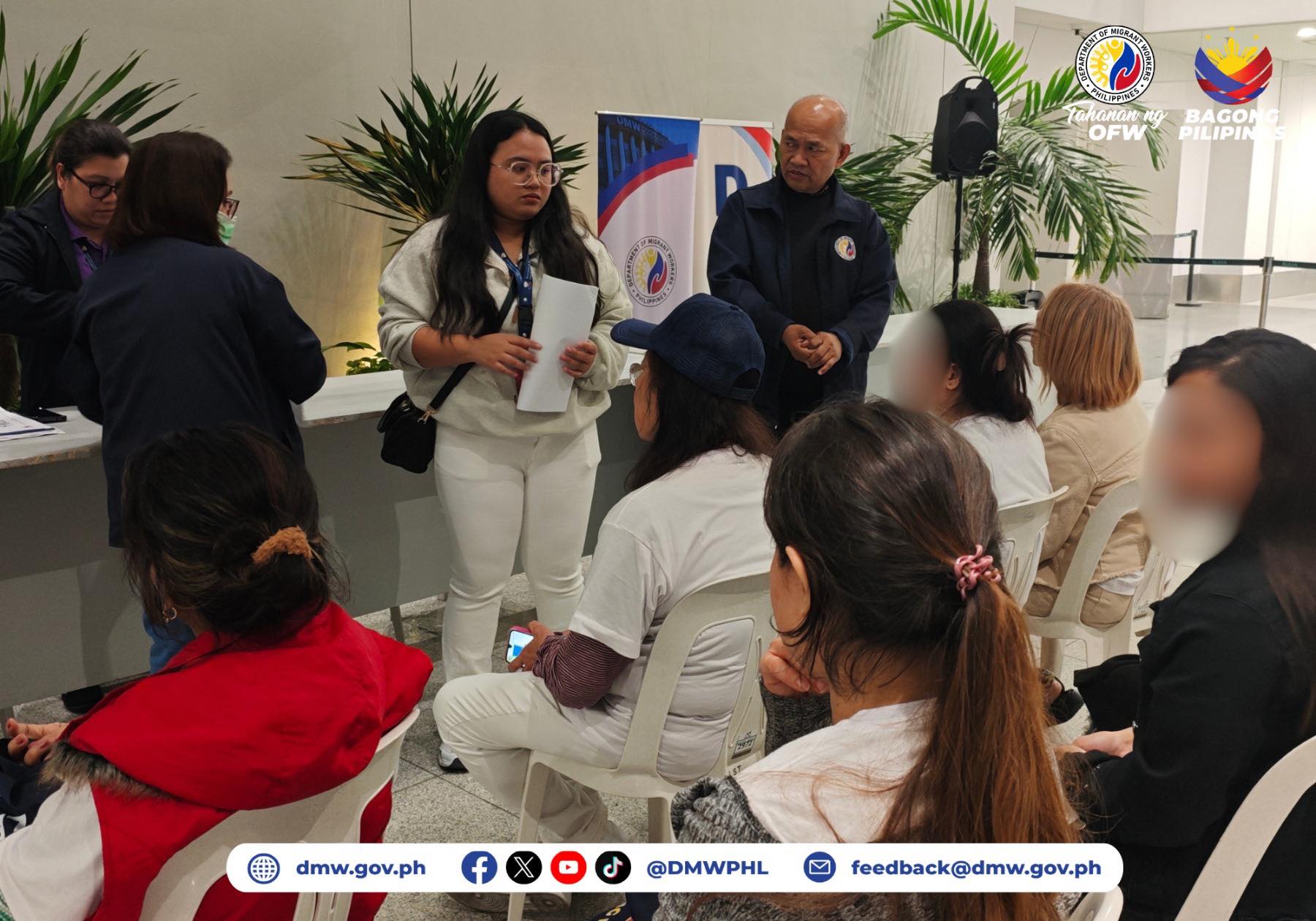 Repatriation continues: 177 OFWs, families arrive from Kuwait