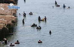 Sta. Lucia River swimmers