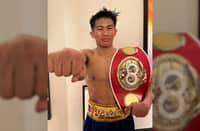 PEDRO Taduran proudly shows the IBF minimumweight belt that he retained following his seventh-round stoppage of Gustavo Perez Alvarez on Saturday (Manila time) at the Pechanga Resort and Casino in Temecula, California.