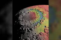 A COMPUTER rendition of the moon’s Orientale basin.