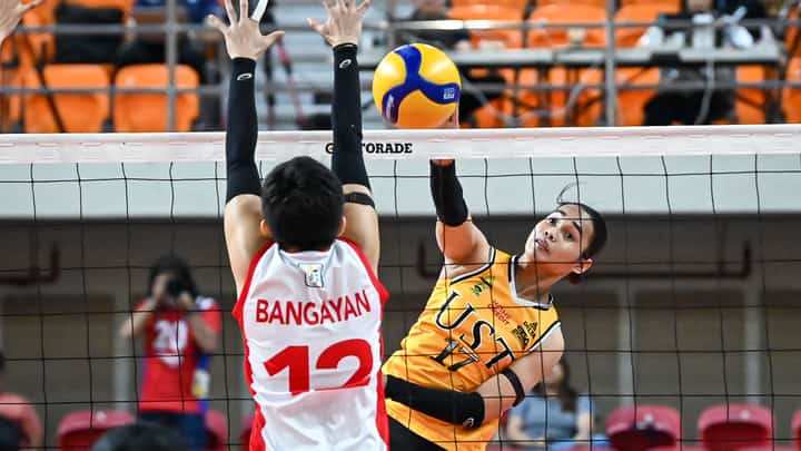 ANGE POYOS and the UST Golden Tigresses regain their groove en route to posting a 25-21, 26-24, 25-20 victory over the UE Lady Warriors in Season 88 UAAP women’s volleyball tournament on Sunday at the UST Quadricentennial Pavilion.