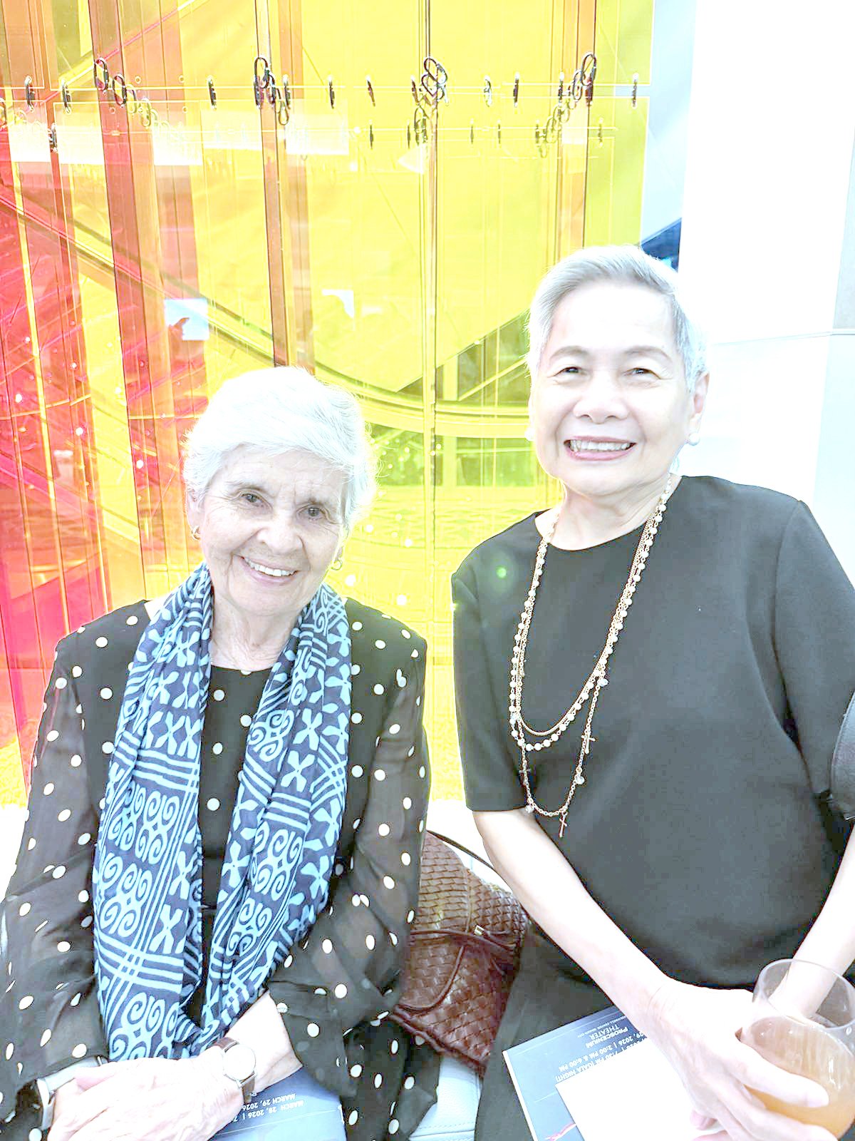 PILLARS of arts and culture: Maribel Ongpin and Lydia Echauz.