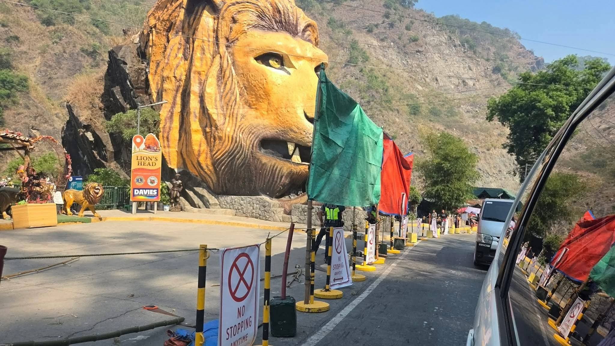 Tarps installed at Lion’s Head on Kennon Road to curb traffic