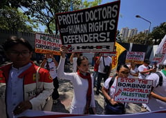 World Health Day protest