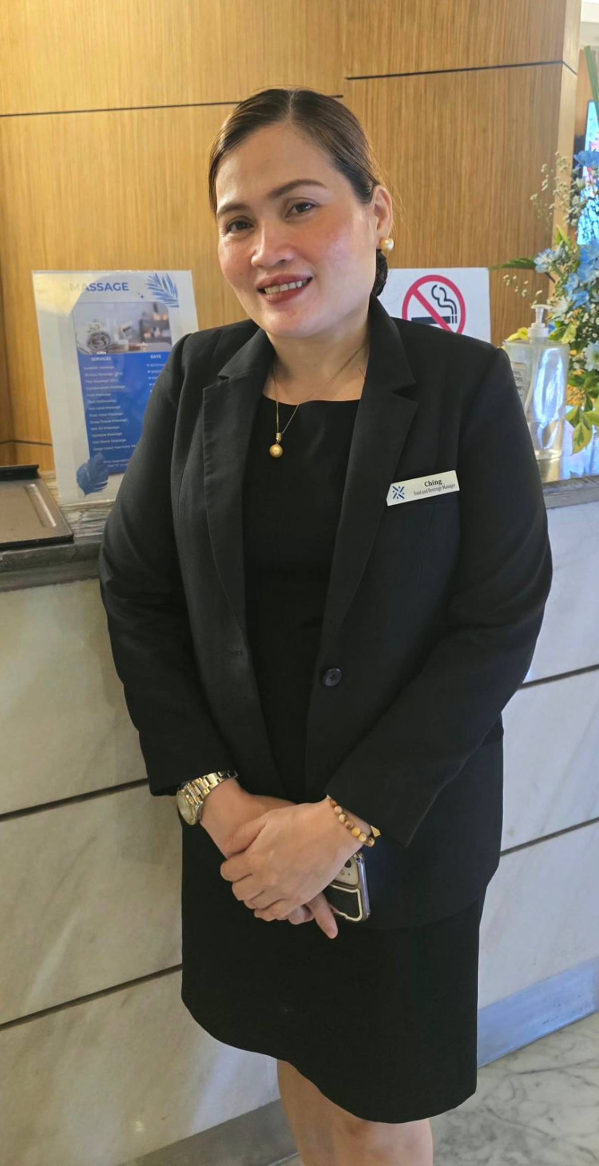 CHING Dayonot Laping, FnB manager of Lex Hotel.