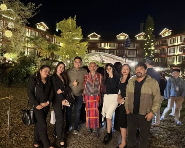 Cinegoma Founder Xavier Cortez and his team, together with the Father of Independent Philippine Cinema and National Artist for Film, Kidlat Tahimik, during one of the film screenings in Baguio City. Photo Courtesy of Montañosa Film Festival.