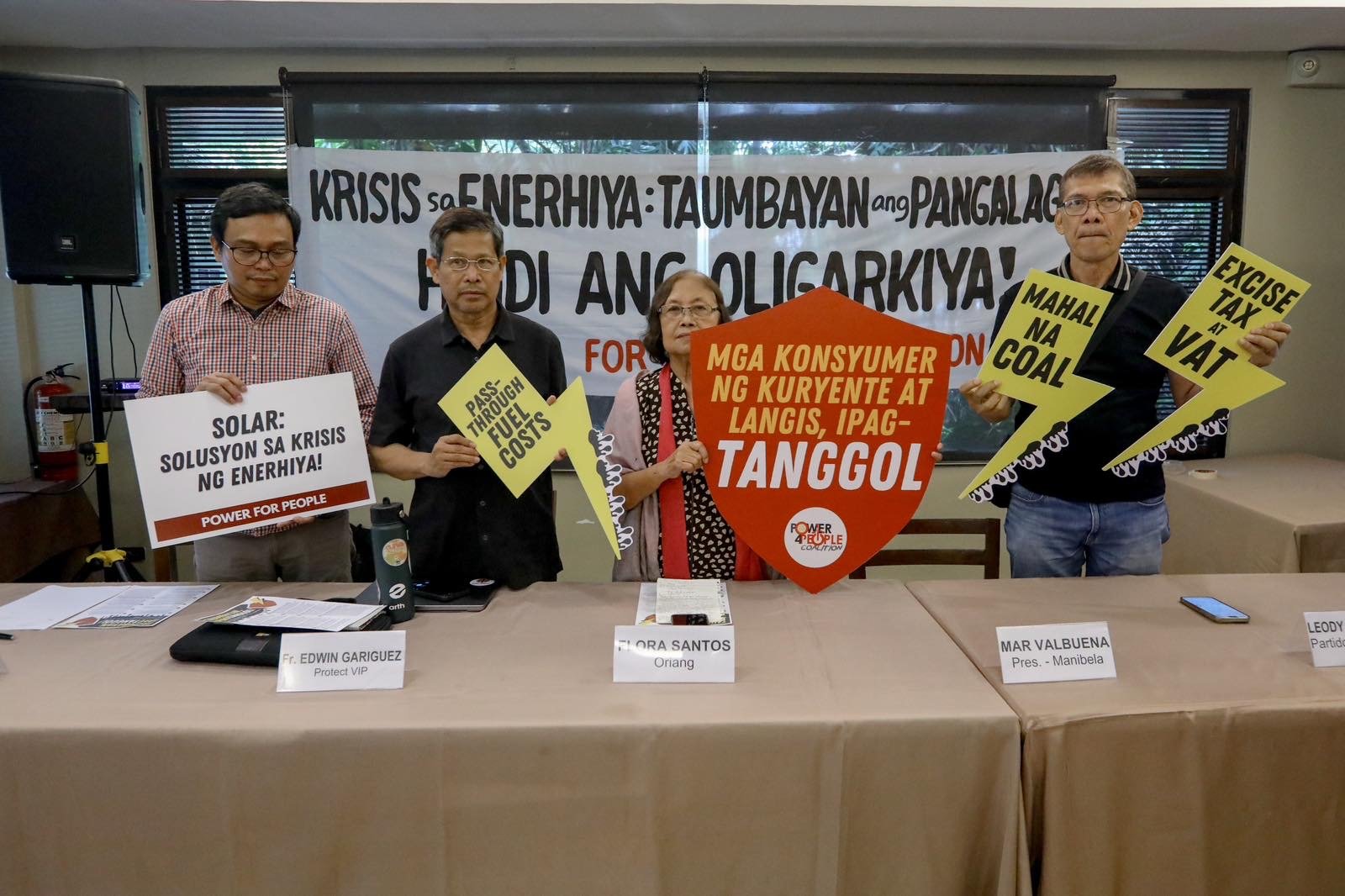 Various sectoral groups stage a protest calling on the Philippine government to implement urgent safeguards against the worsening energy crisis due to conflict of US and Iran in the middle East on Wednesday, 8 April, 2026 in Quezon City. The protest demands fuel tax relief, stronger regulation, and long-term solutions to protect consumers and transport workers from soaring oil prices | Aram Lascano