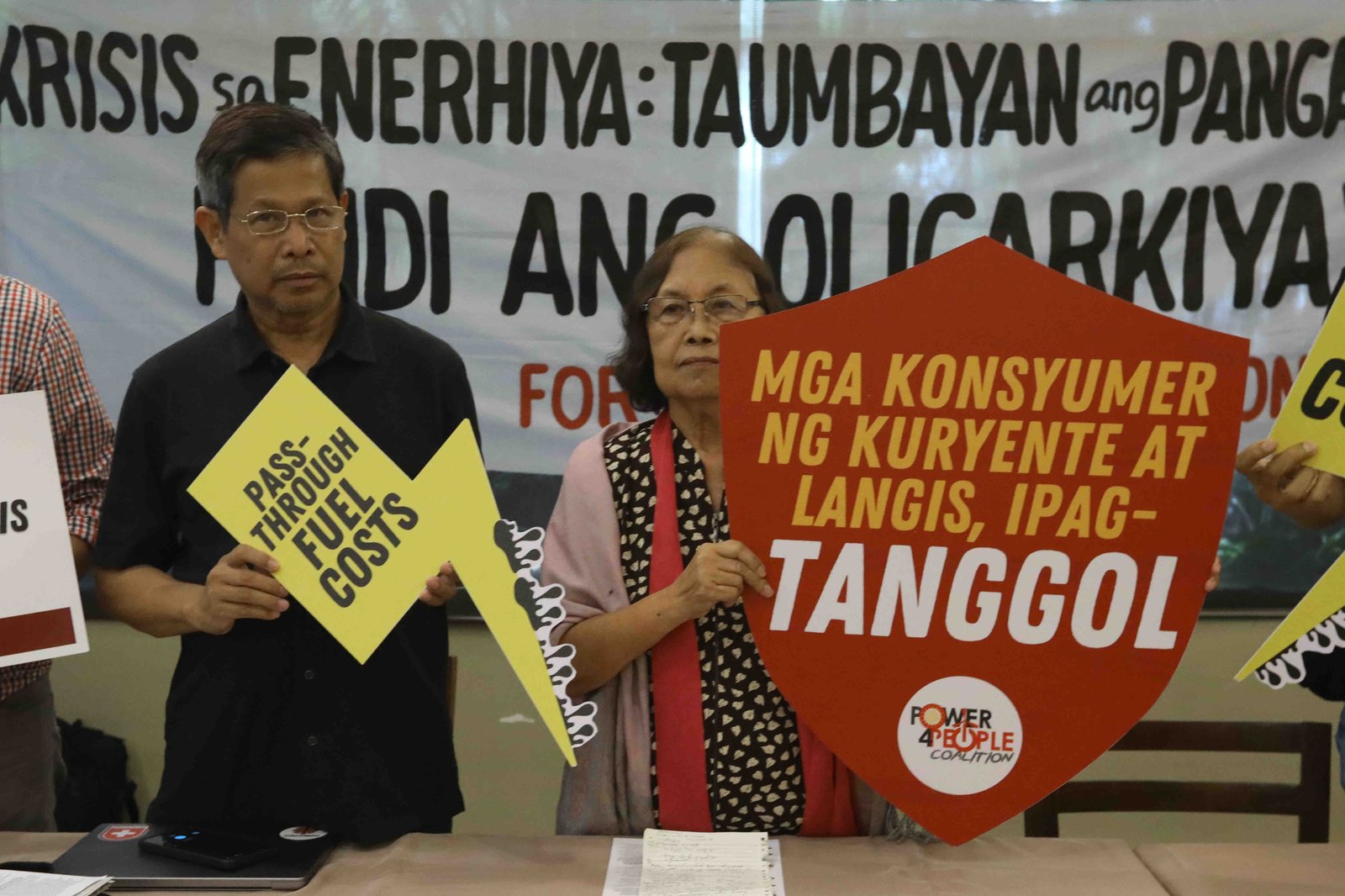 Various sectoral groups stage a protest calling on the Philippine government to implement urgent safeguards against the worsening energy crisis due to conflict of US and Iran in the middle East on Wednesday, 8 April, 2026 in Quezon City. The protest demands fuel tax relief, stronger regulation, and long-term solutions to protect consumers and transport workers from soaring oil prices | Aram Lascano