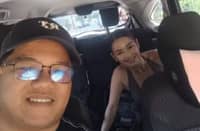 Photo of a TNVS driver with actress Xyriel Manabat posted on their social media platform with a lewd caption on Wednesday.