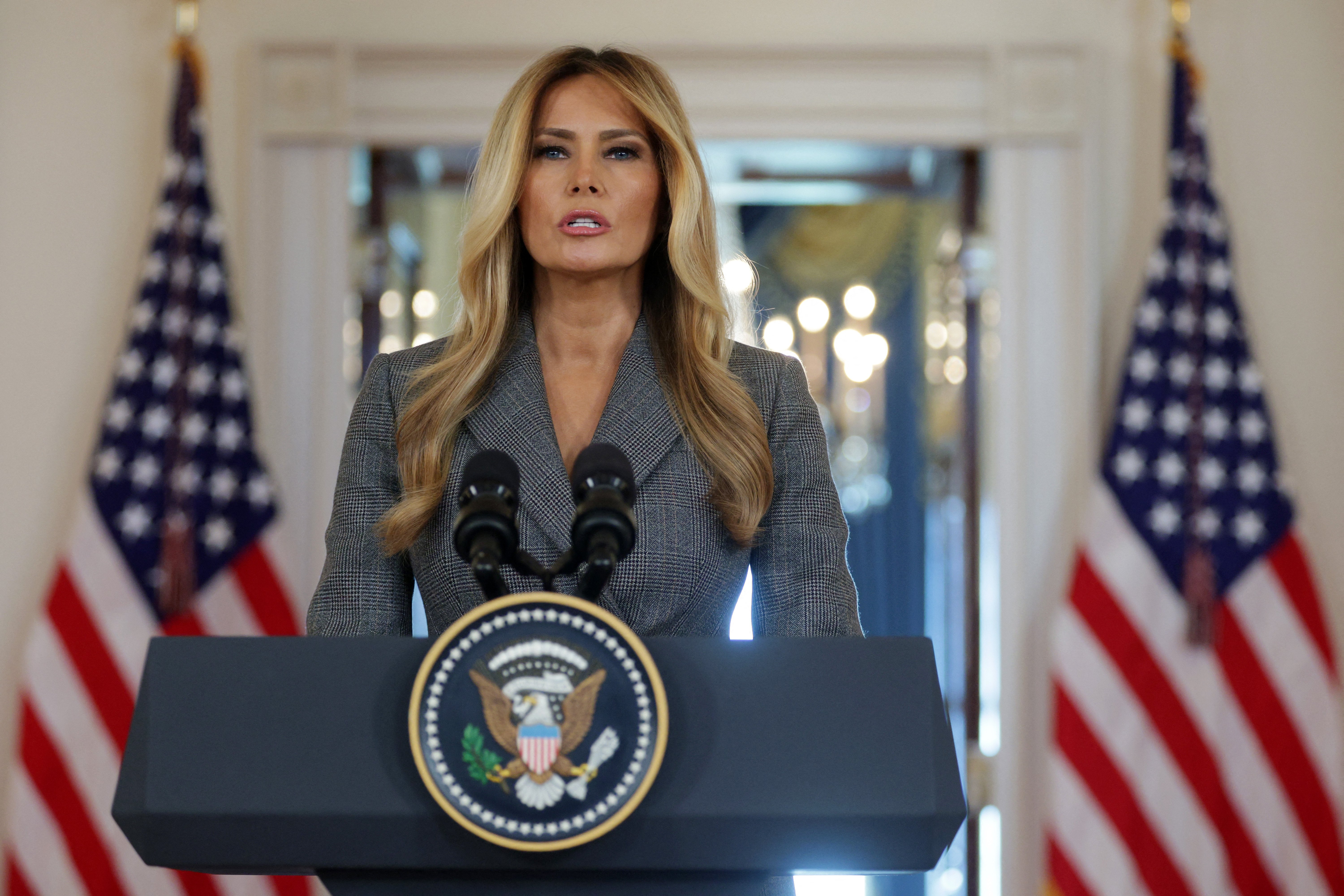 Melania Trump blasts 'lies' linking her to Epstein
