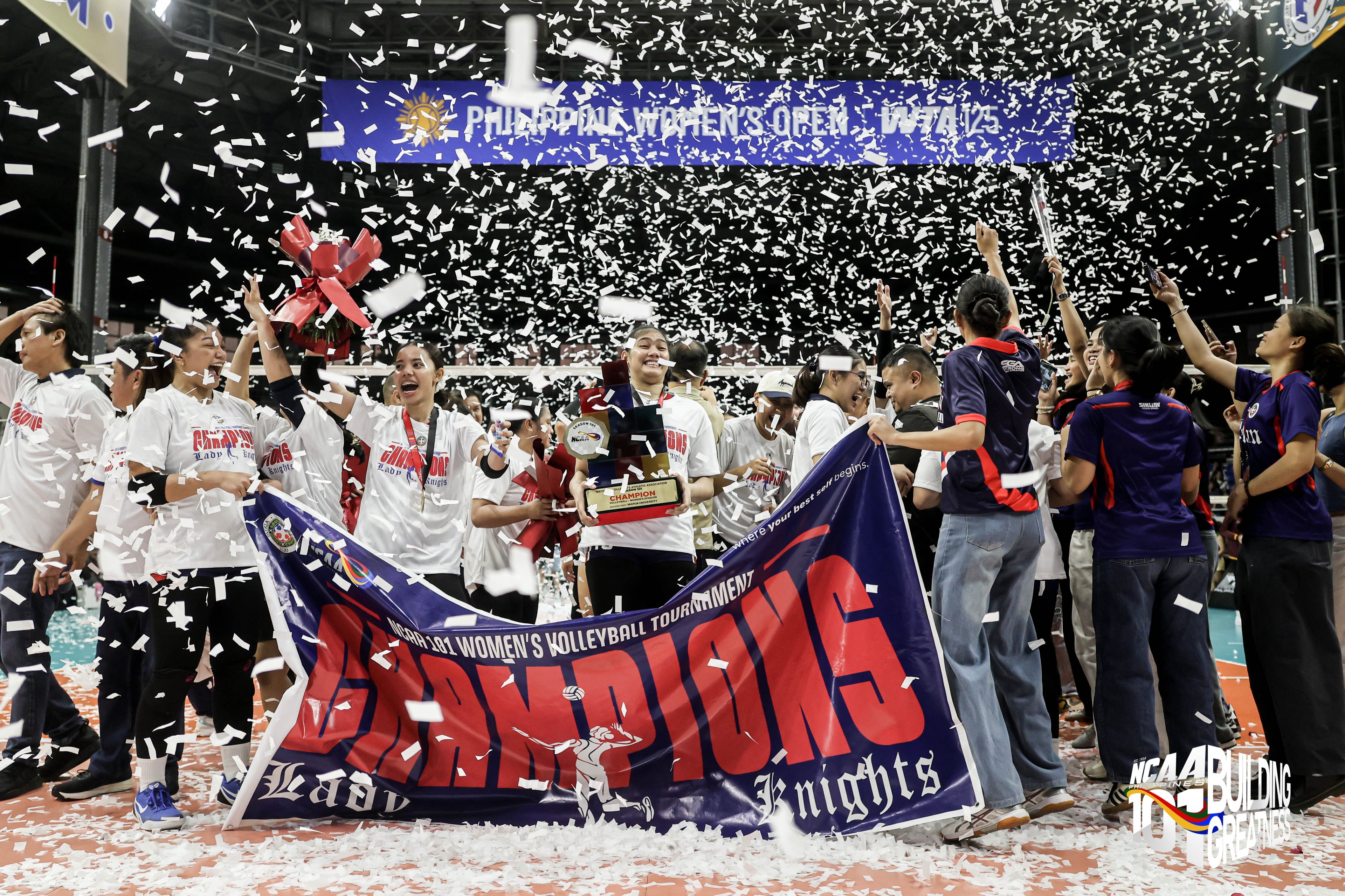Lethal Ladies: Letran regains NCAA
volleyball crown after 28 years