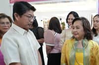 House Speaker and Isabela 6th District Rep. Bojie Dy and former President and Pampanga 2nd District Rep. Gloria Macapagal Arroyo (from left to right)