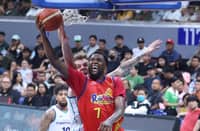 JAYLEN Johnson fires 35 points and grabs 21 rebounds to power Rain or Shine to a 120-111 win over Converge in the PBA Commissioner’s Cup on Friday at the Mall of Asia Arena.