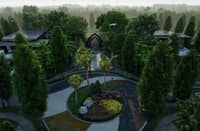 FORRESTA Cafe, nestled among dense foliage, highlights a commitment to preserving open green spaces and natural bird habitats.