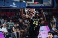 BOL Bol lights up the TNT scoreboard en route to a 101-89 win over Terrafirma in the PBA Commissioner’s Cup on Saturday at the Ninoy Aquino Stadium.