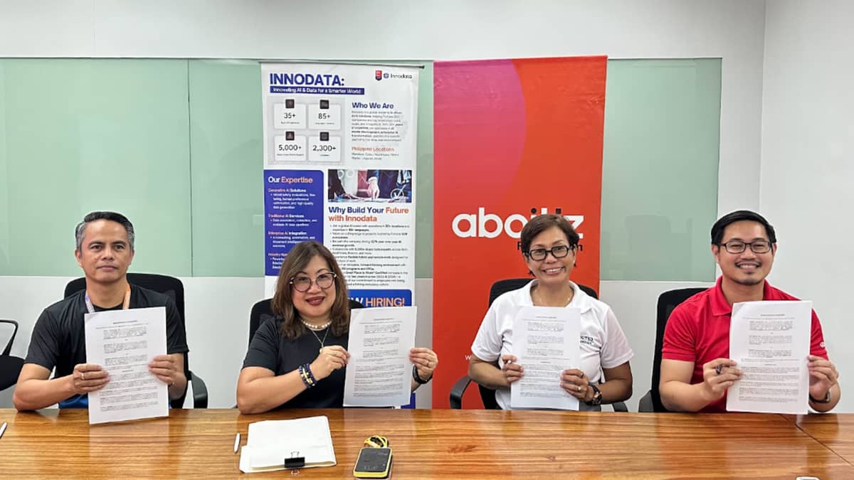 ABOITIZ Foundation and its implementing partner, Connected Women, partner with Innodata to enable employment opportunities for qualified Elevate AIDA graduates.