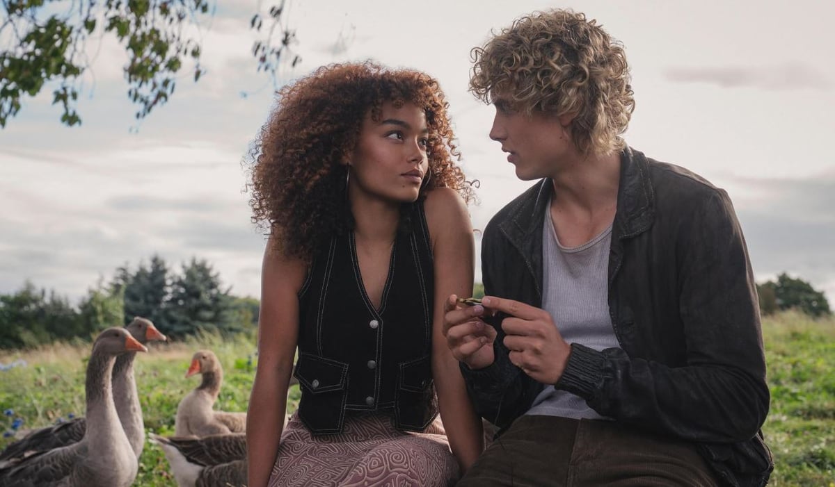 WHITNEY Peak and Joseph Zada in 'The Hunger Games Sunrise on the Reaping.'
