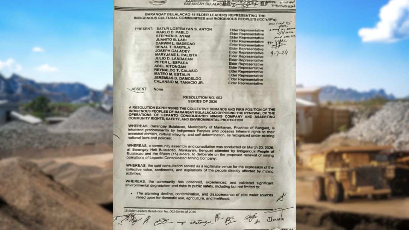 Benguet IP elders reject Lepanto mining renewal