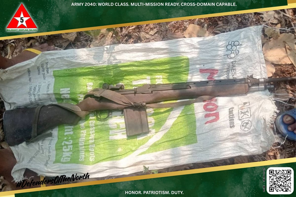 M14 rifle recovered in Abra