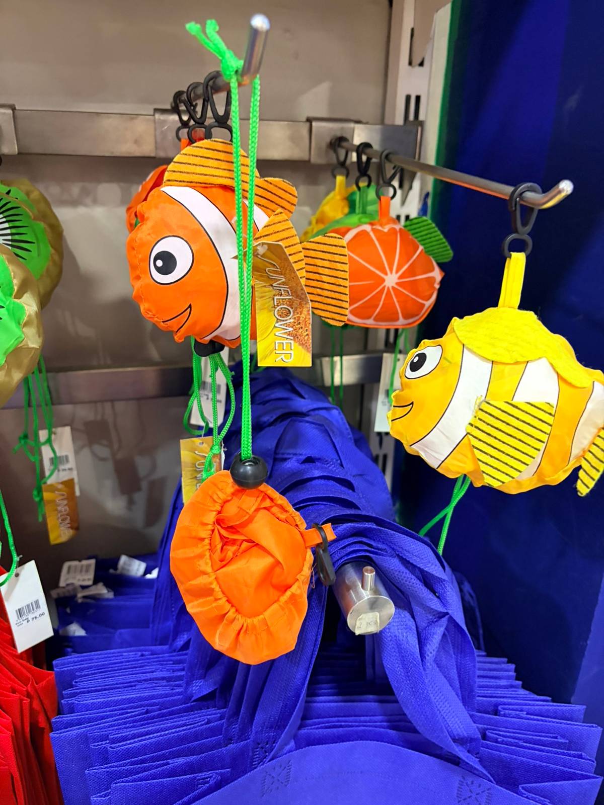 COLORFUL character eco bags that are both stylish and practical.