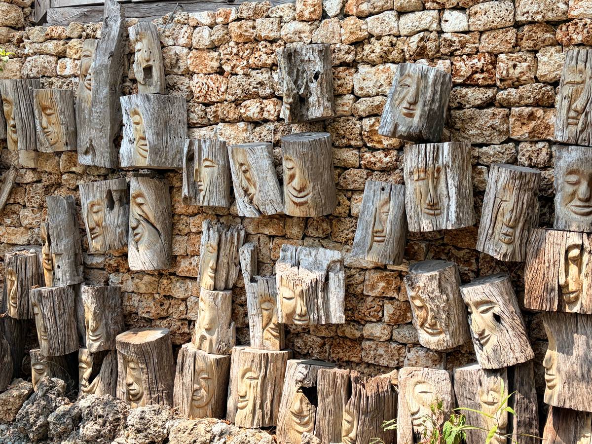 FROM rocks to driftwood, the sculptures reveal the many faces of art.