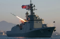 Kim oversees navy cruise missile test