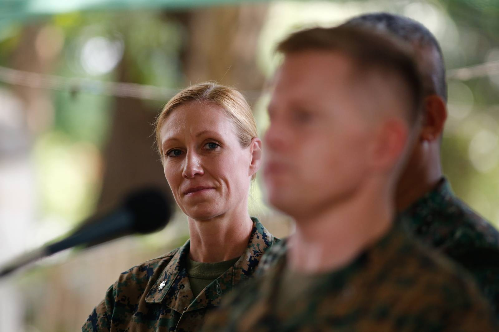 US Chief of Combined Joint Information Bureau (CJIB) LTC Lindsay Pirek USMC