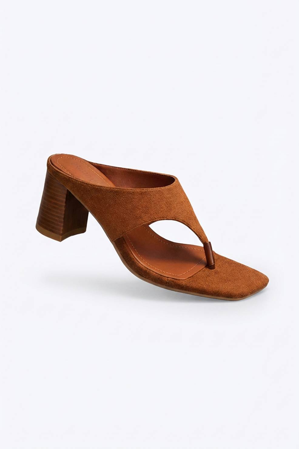 Parisian Brenda thong heeled slide with block heel