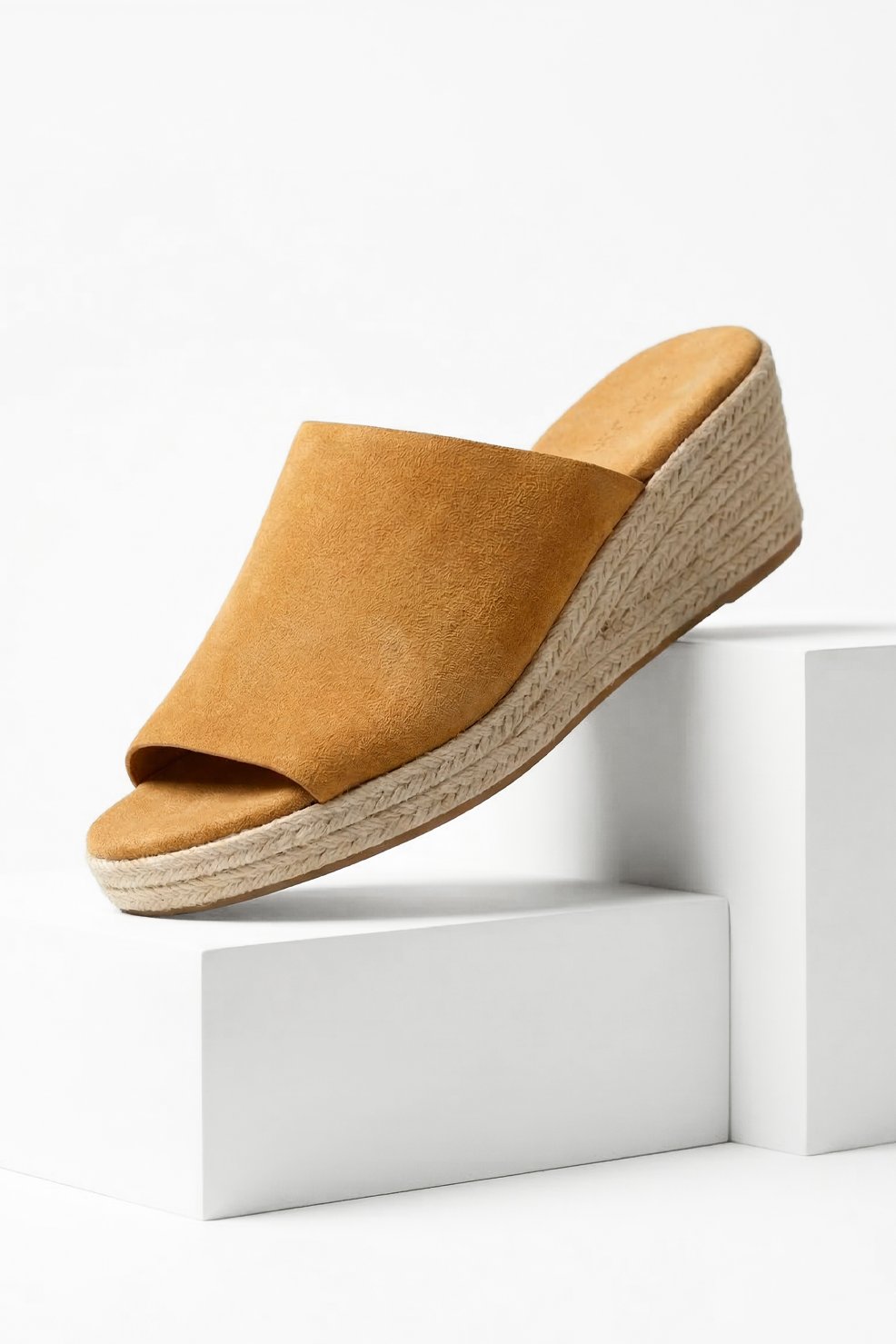 BEA wide strap mule with espadrille-inspired sole.