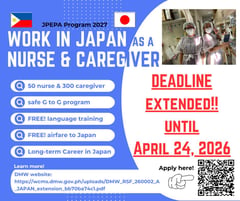 Japan extends JPEPA application deadline for Filipino nurses, caregivers