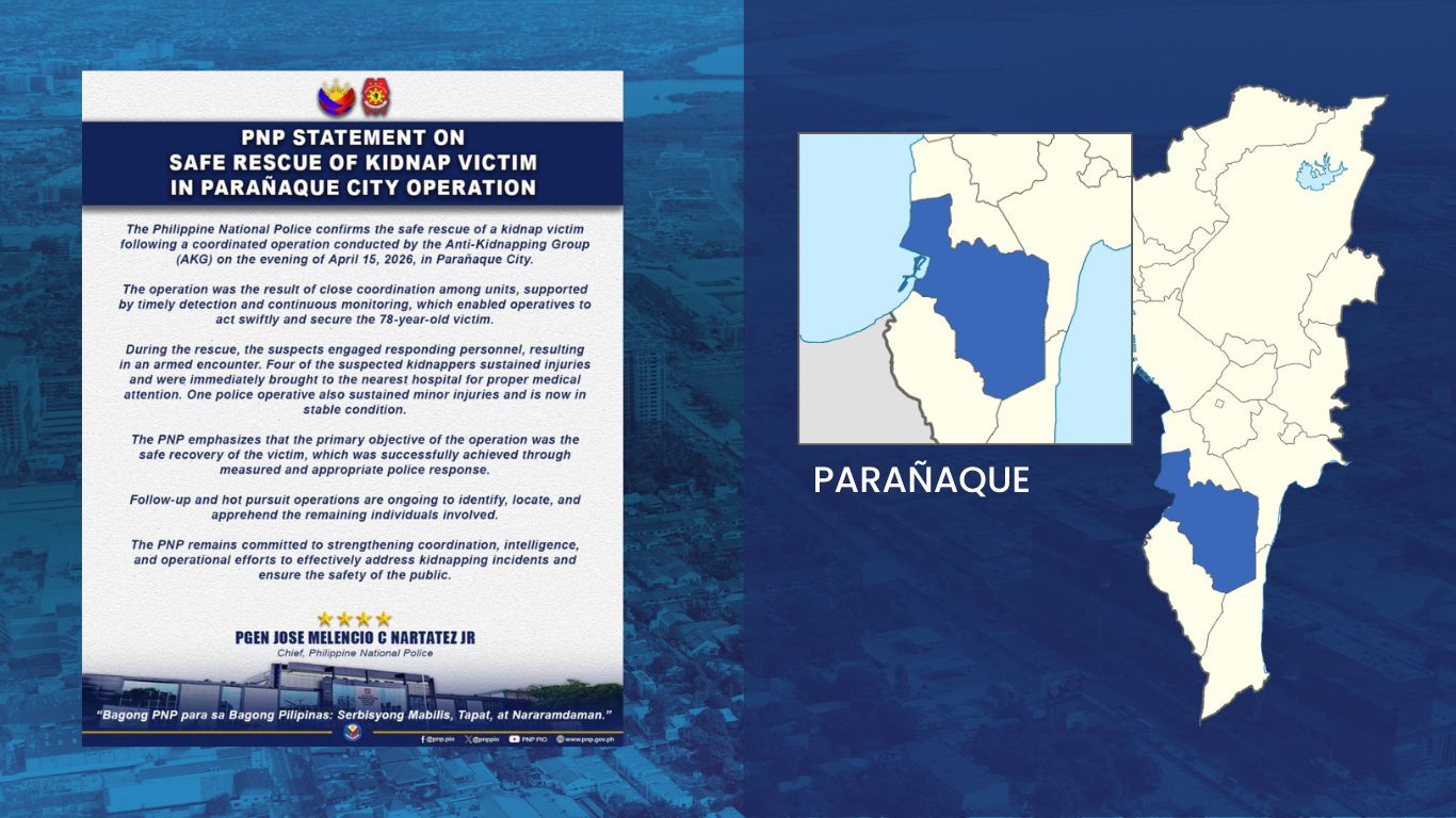 Victim rescued, 5 injured in Parañaque anti-kidnapping shootout
