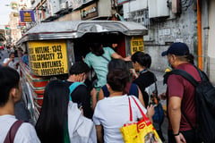 Fewer jeepneys ply the road as nationwide transport strike begins