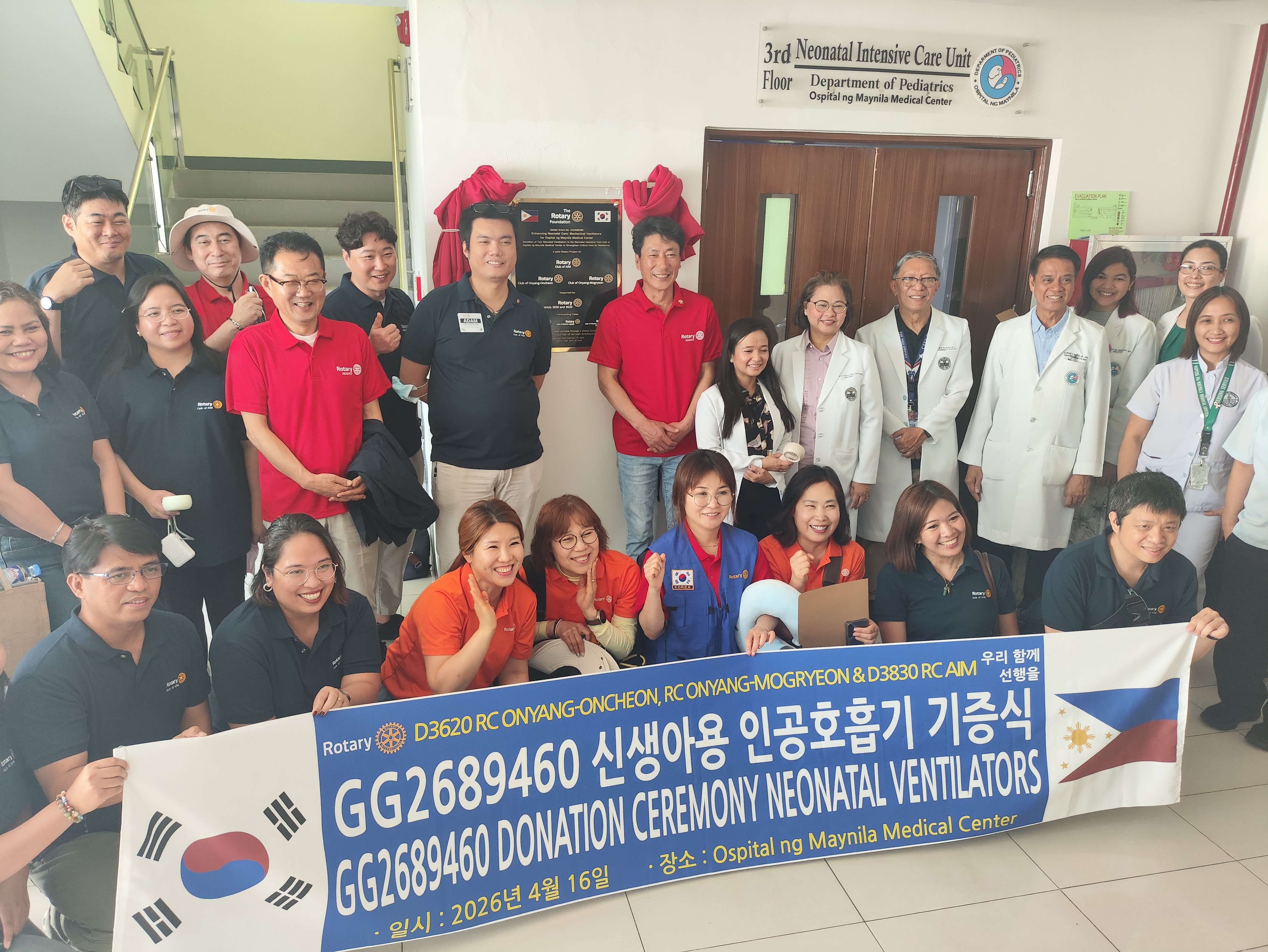 Global Rotary partnership brings lifesaving ventilators to Manila