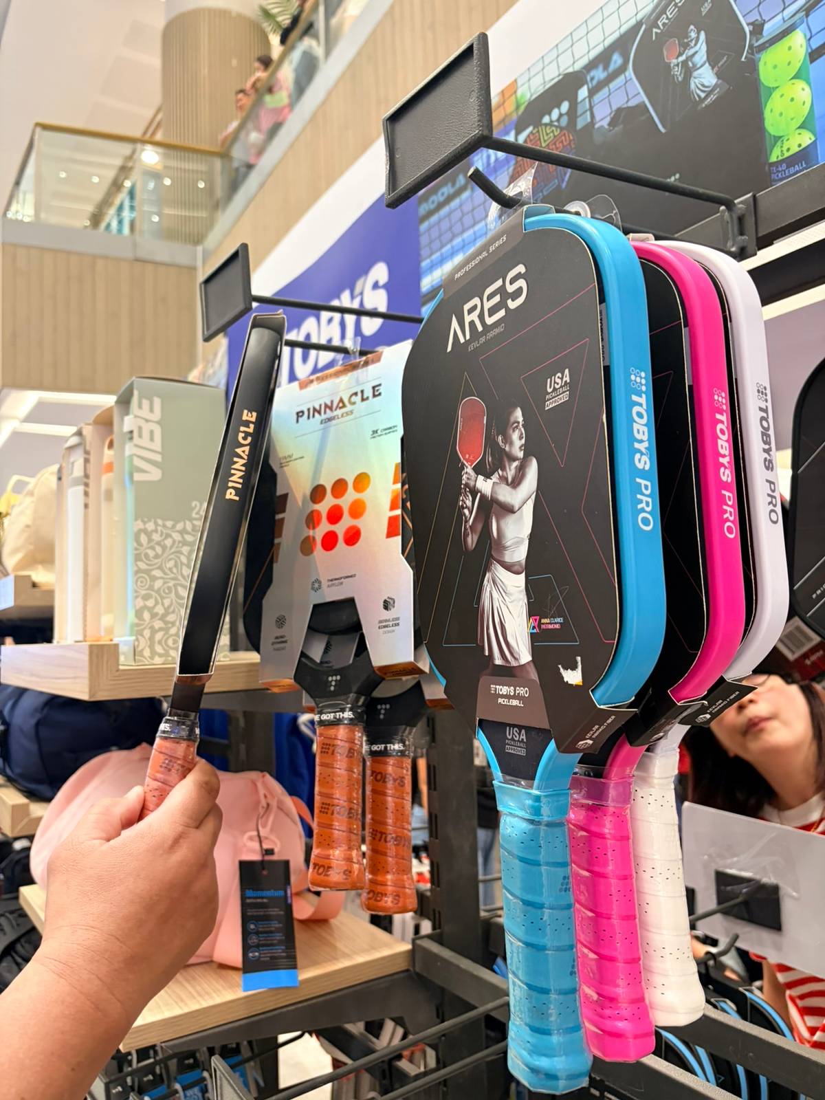 TOBY'S Sports proves to be the go-to for quality pickleball gear with its on-site booth for those who want to try the trending sport.