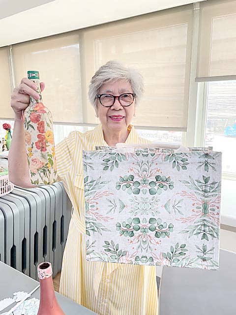 NENY Regino showing her Decoupage artworks. ‘I honed my interests in Sunshine Place which were put on hold and undeveloped,’ she wrote in ‘Finding the Sun.’