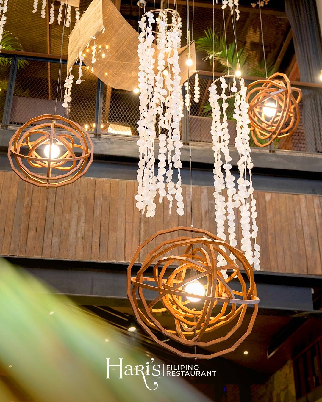 LIGHTING you up Contemporary chandeliers give a touch of modernity to the space.