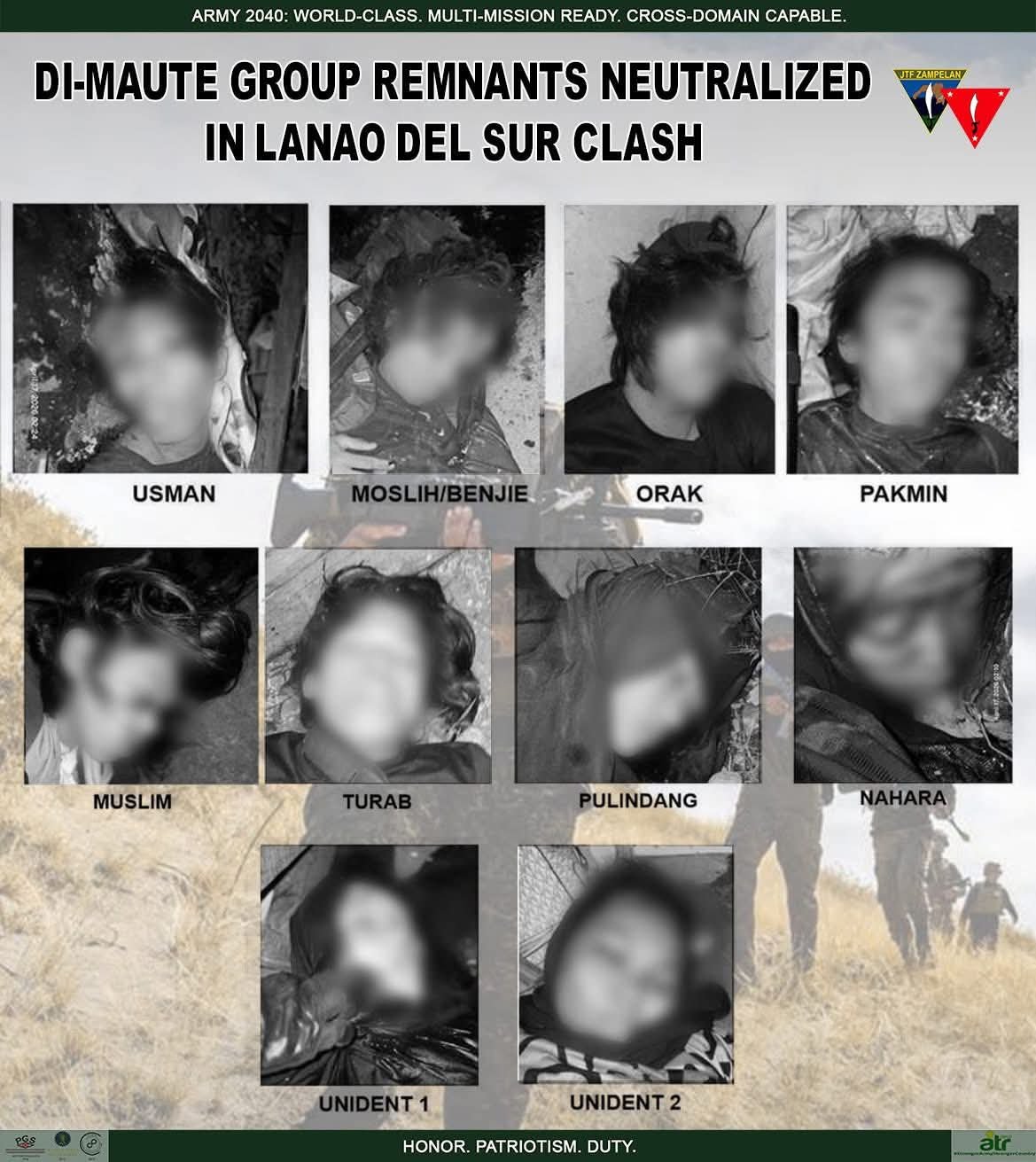 10 wanted Maute men killed in Lanao del Sur clash