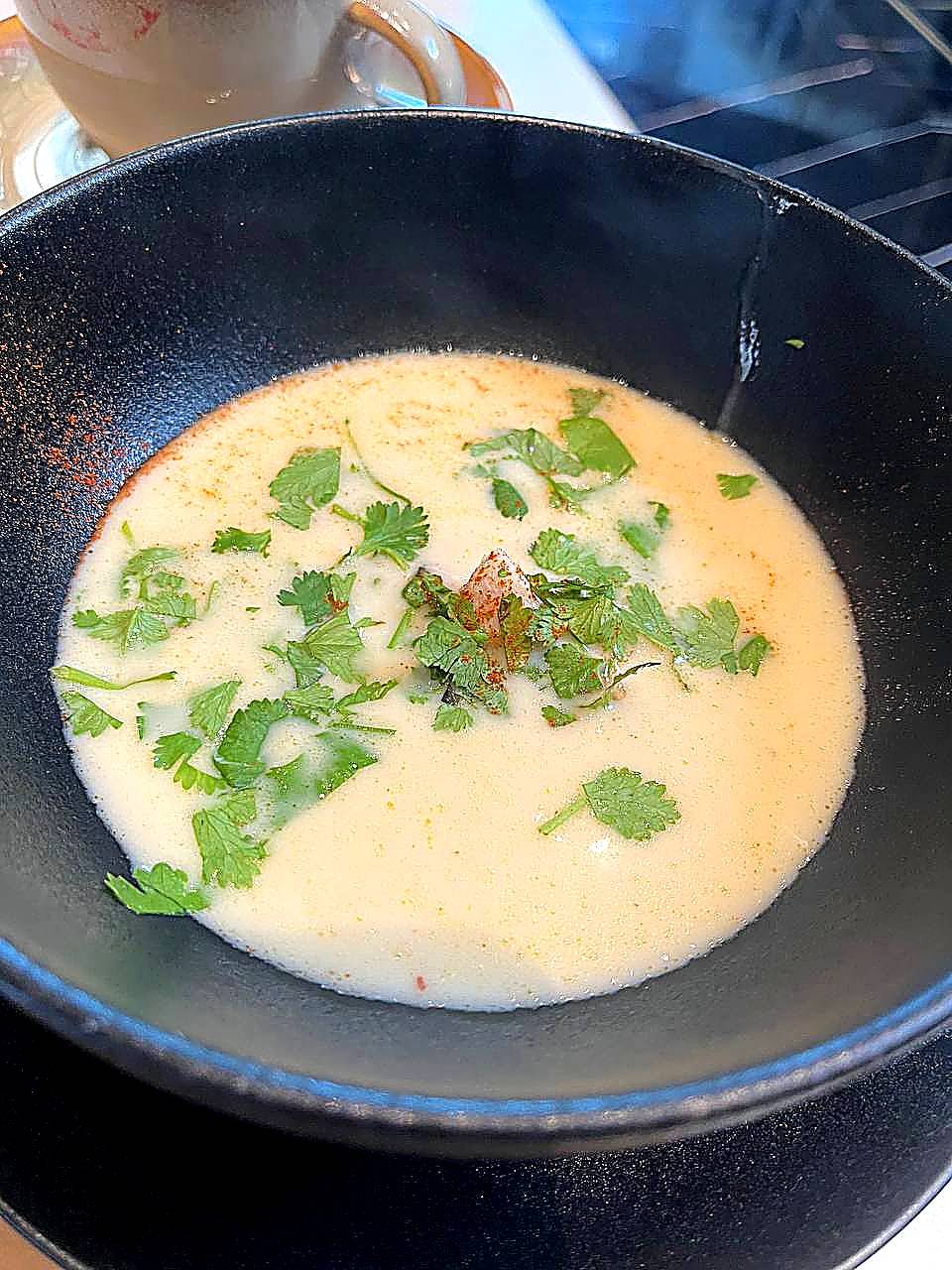 Brazilian coconut seafood stew.