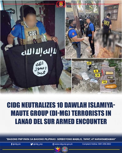 10 terrorists, including head of Maute Group, neutralized in Lanao Del Sur