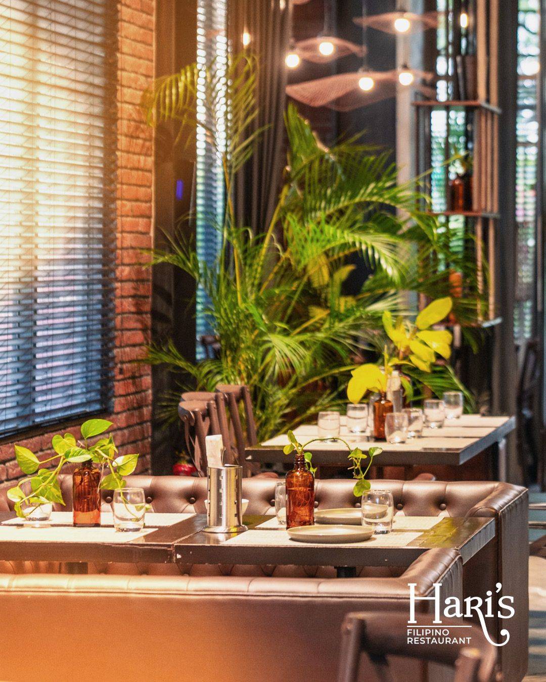 GREEN inside table settings give a balanced vibe to the dining experience.