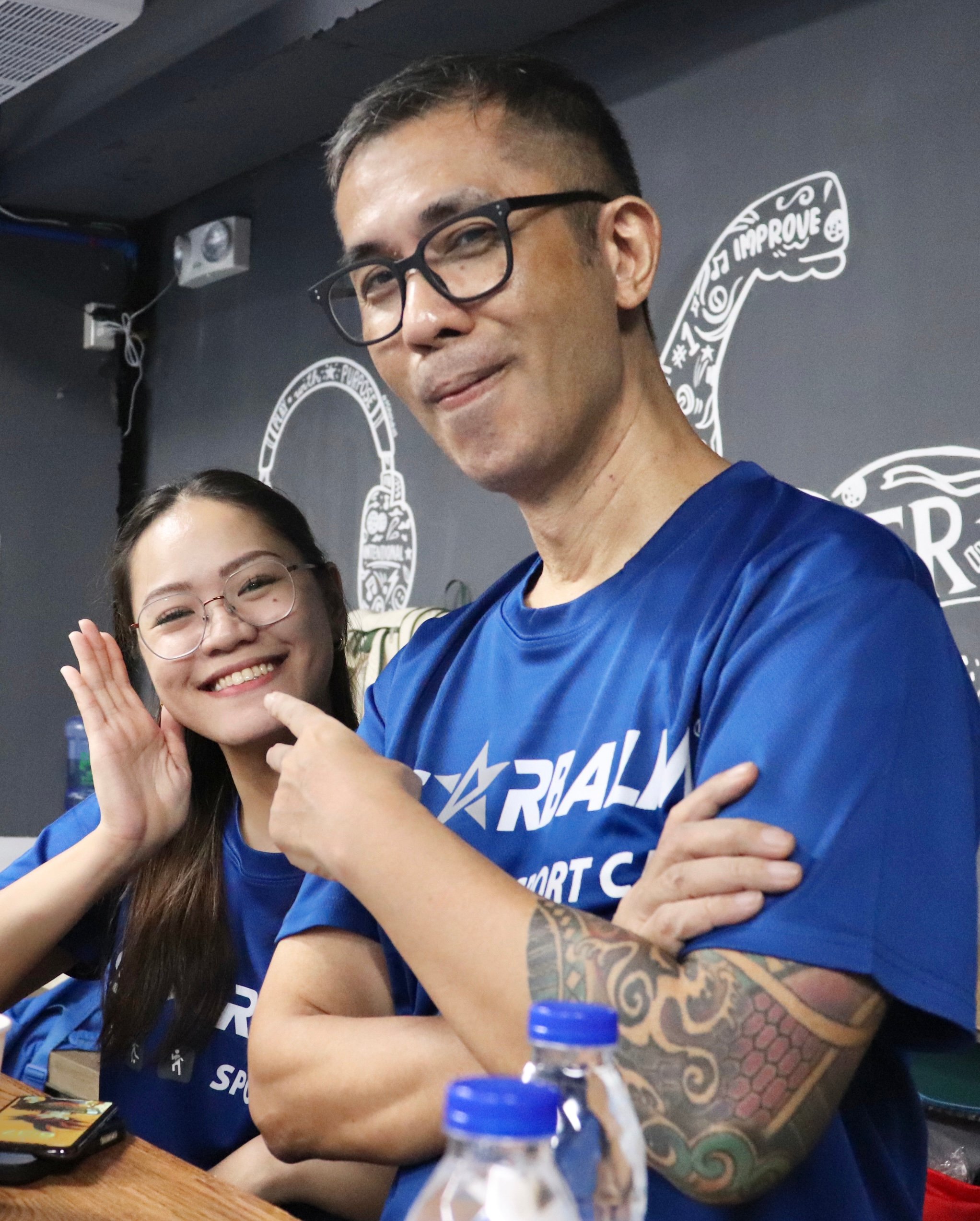 BABA Gozum of Starbalm with assistant with Angela Manalang-Navarro