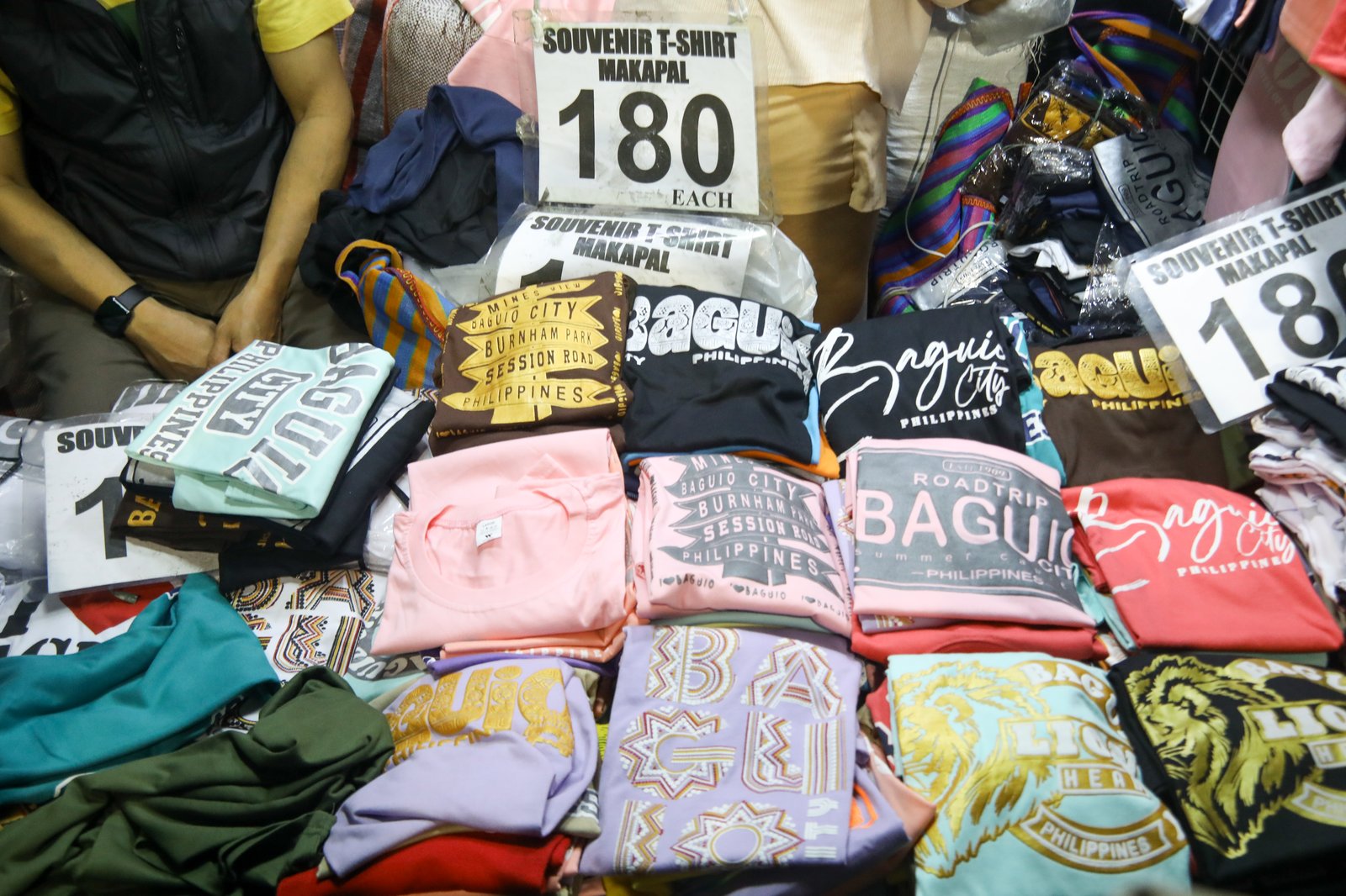 Various tents selling souvenirs, thrifted goods, and food are seen standing along Harrison Road, Baguio City on Friday, 18 April, 2026.| Aram Lascano